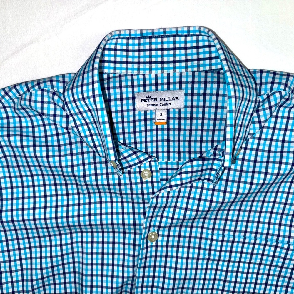 Men’s Peter Millar Long Sleeve Buttoned Shirt Size Small - Picture 4 of 4